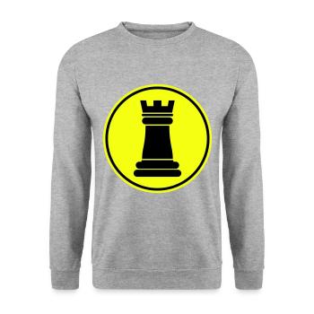 Chess piece tower - Unisex Sweatshirt - salt & pepper - Front - Alina (178cm) & Michal (187cm)