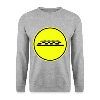 Symbole d’échiquier - Sweat-shirt Unisexe - gris chiné - Devant - Alina (178cm) & Michal (187cm)