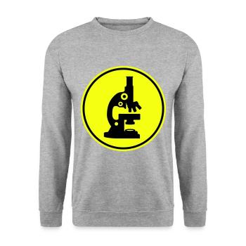 Microscope Icon Icon - Unisex Sweatshirt - salt & pepper - Front - Alina (178cm) & Michal (187cm)