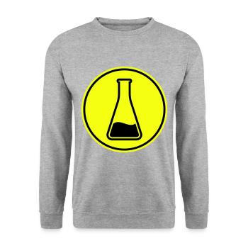 Test tube icon - Unisex Sweatshirt - salt & pepper - Front - Alina (178cm) & Michal (187cm)