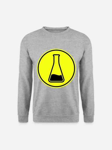 Test tube icon - Unisex Sweatshirt - salt & pepper