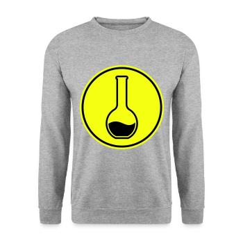 Test tube chemist - Unisex Sweatshirt - salt & pepper - Front - Alina (178cm) & Michal (187cm)