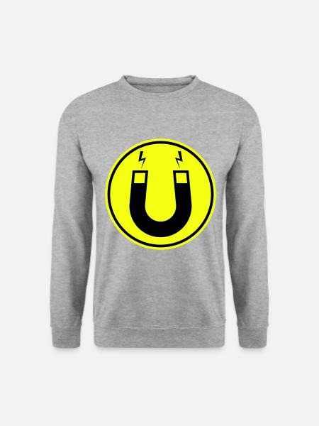 Horseshoe magnet - Unisex Sweatshirt - salt & pepper