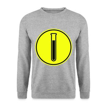 Test tube symbol - Unisex Sweatshirt - salt & pepper - Front - Alina (178cm) & Michal (187cm)