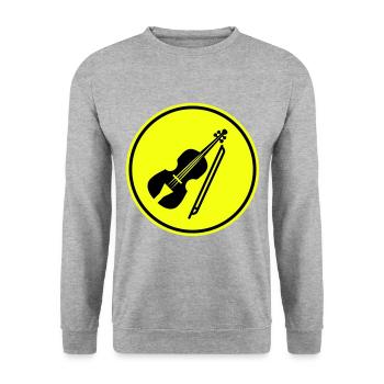 Symbole de l’icône du violon - Sweat-shirt Unisexe - gris chiné - Devant - Alina (178cm) & Michal (187cm)