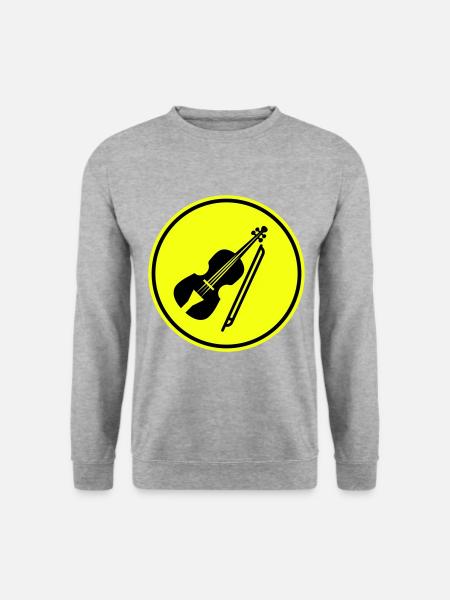 Violin Icon symbol - Unisex Sweatshirt - salt & pepper