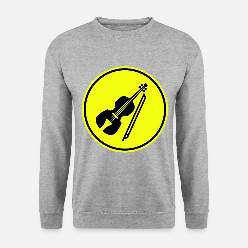 Violin Icon symbol - Unisex Sweatshirt - salt & pepper