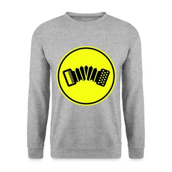 Musique d’accordéon - Sweat-shirt Unisexe - gris chiné - Devant - Alina (178cm) & Michal (187cm)
