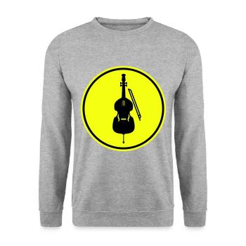 Icône de violon - Sweat-shirt Unisexe - gris chiné - Devant - Alina (178cm) & Michal (187cm)