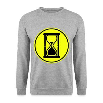 Hourglass icon - Unisex Sweatshirt - salt & pepper - Front - Alina (178cm) & Michal (187cm)