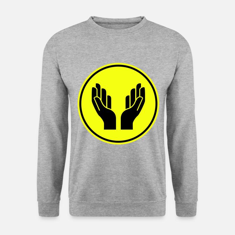 Hands icon icon - Unisex Sweatshirt - salt & pepper