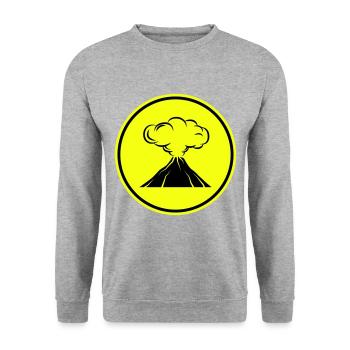 Volcano icon icon - Unisex Sweatshirt - salt & pepper - Front - Alina (178cm) & Michal (187cm)