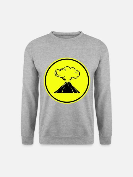 Vulkan icon symbol - Unisex Pullover - Weißgrau meliert