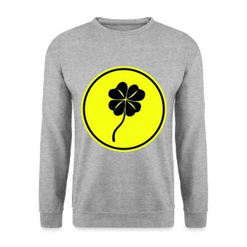 Cloverleaf luck - Unisex Sweatshirt - salt & pepper - Front - Alina (178cm) & Michal (187cm)