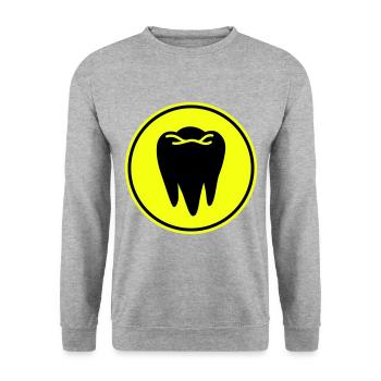 Zahn icon symbol - Unisex Pullover - Weißgrau meliert - Vorne - Alina (178cm) & Michal (187cm)