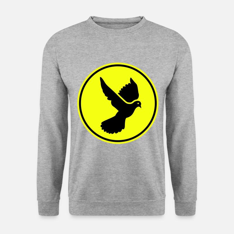 Taube symbol - Unisex Pullover - Weißgrau meliert