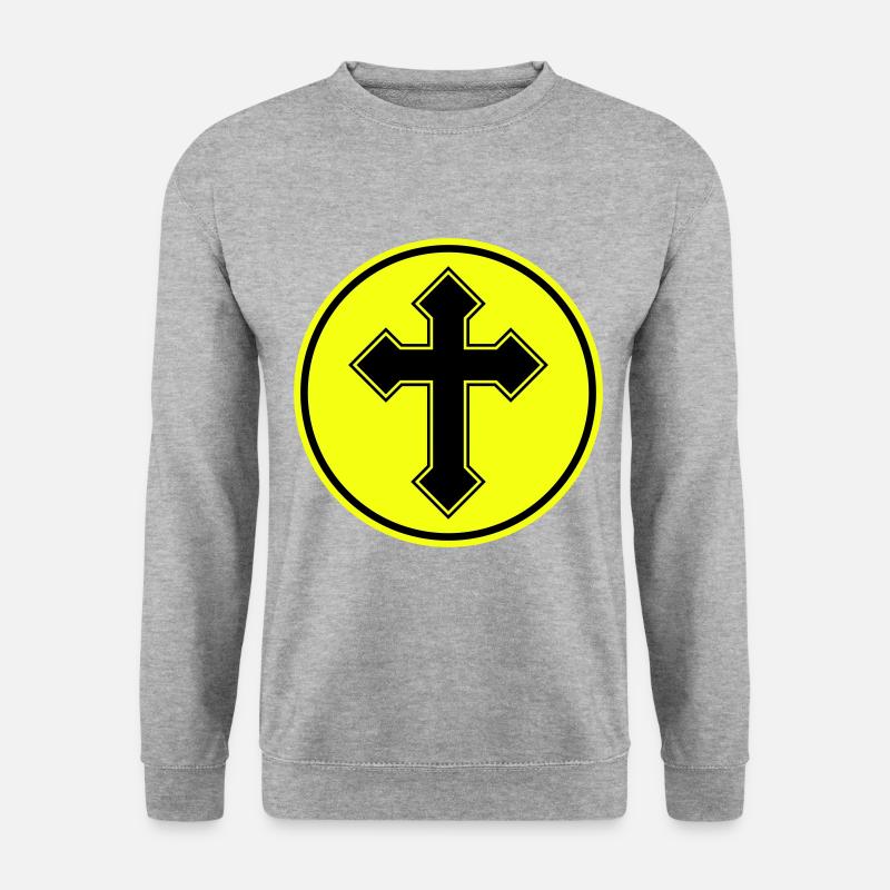 Kreuz symbol - Unisex Pullover - Weißgrau meliert