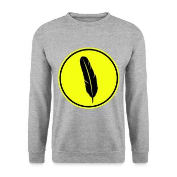 Symbole de plume - Sweat-shirt Unisexe - gris chiné - Devant - Alina (178cm) & Michal (187cm)
