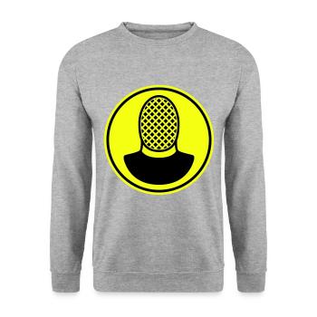 Fencing Mask - Unisex Sweatshirt - salt & pepper - Front - Alina (178cm) & Michal (187cm)