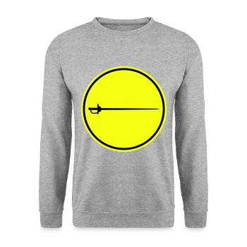 Fechten Schwert - Unisex Pullover - Weißgrau meliert - Vorne - Alina (178cm) & Michal (187cm)