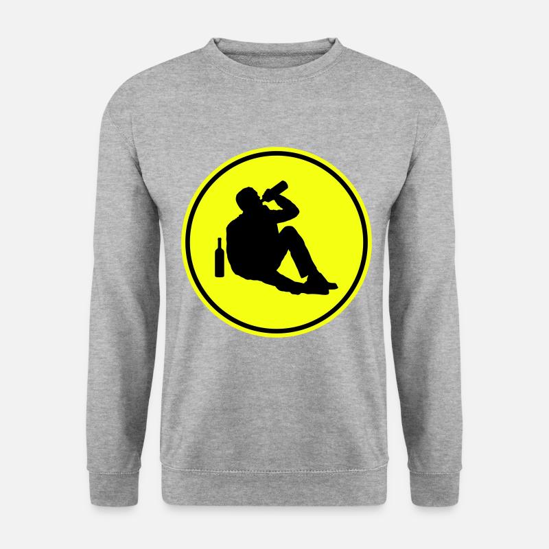 Drinking alcohol man - Unisex Sweatshirt - salt & pepper
