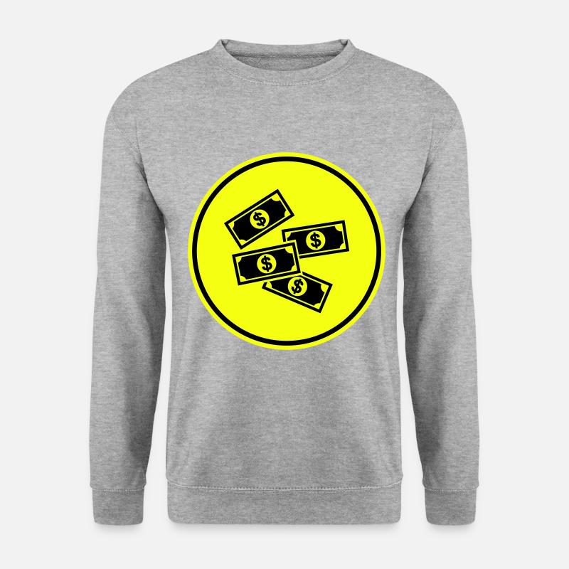 Cash Money Symbol - Unisex Pullover - Weißgrau meliert