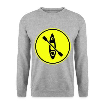 Kanu icon - Unisex Pullover - Weißgrau meliert - Vorne - Alina (178cm) & Michal (187cm)