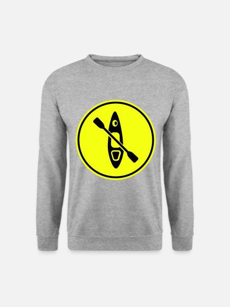 Kanu icon - Unisex Pullover - Weißgrau meliert