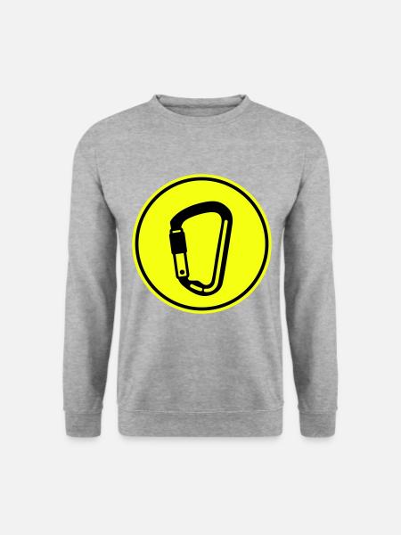 Kletterausrüstung Karabiner - Unisex Pullover - Weißgrau meliert
