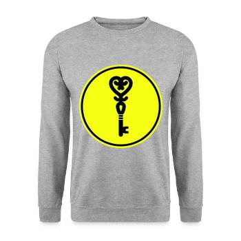 Mariage clé du cœur - Sweat-shirt Unisexe - gris chiné - Devant - Alina (178cm) & Michal (187cm)