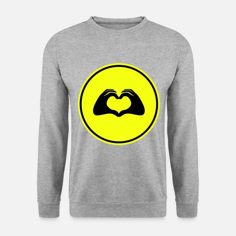 Hands Heart Symbol - Unisex Sweatshirt - salt & pepper
