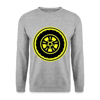 Réglage des pneus - Sweat-shirt Unisexe - gris chiné - Devant - Alina (178cm) & Michal (187cm)