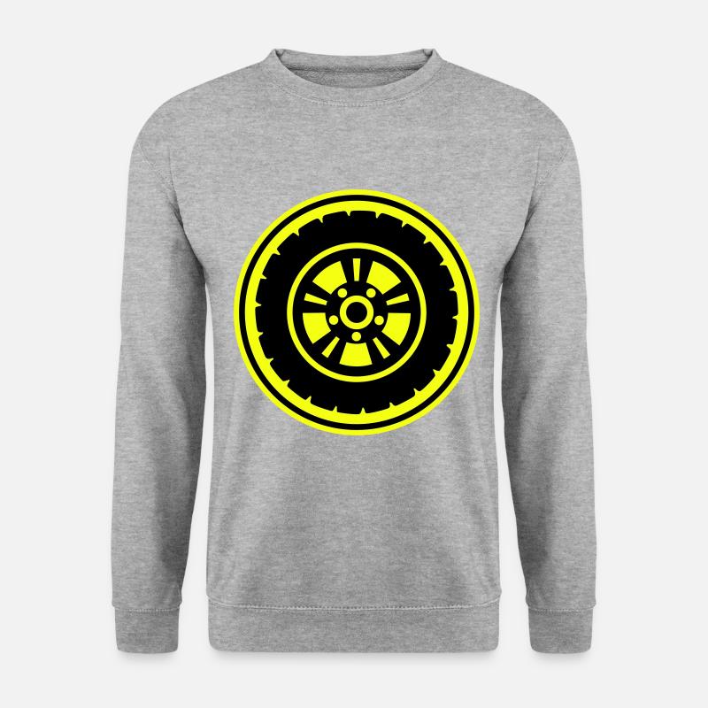 Reifen tuning - Unisex Pullover - Weißgrau meliert