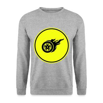 Tires fire - Unisex Sweatshirt - salt & pepper - Front - Alina (178cm) & Michal (187cm)