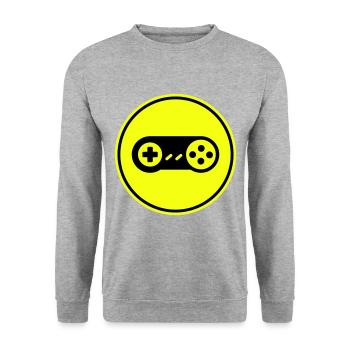 Gamepad Icon Gamer - Unisex Sweatshirt - salt & pepper - Front - Alina (178cm) & Michal (187cm)