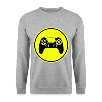 Gamepad Symbol Controller - Unisex Sweatshirt - salt & pepper - Front - Alina (178cm) & Michal (187cm)