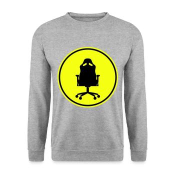 Gamer chair gaming - Unisex Sweatshirt - salt & pepper - Front - Alina (178cm) & Michal (187cm)
