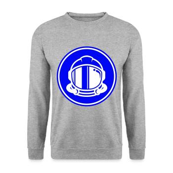 Astronaut icon icon - Unisex Sweatshirt - salt & pepper - Front - Alina (178cm) & Michal (187cm)