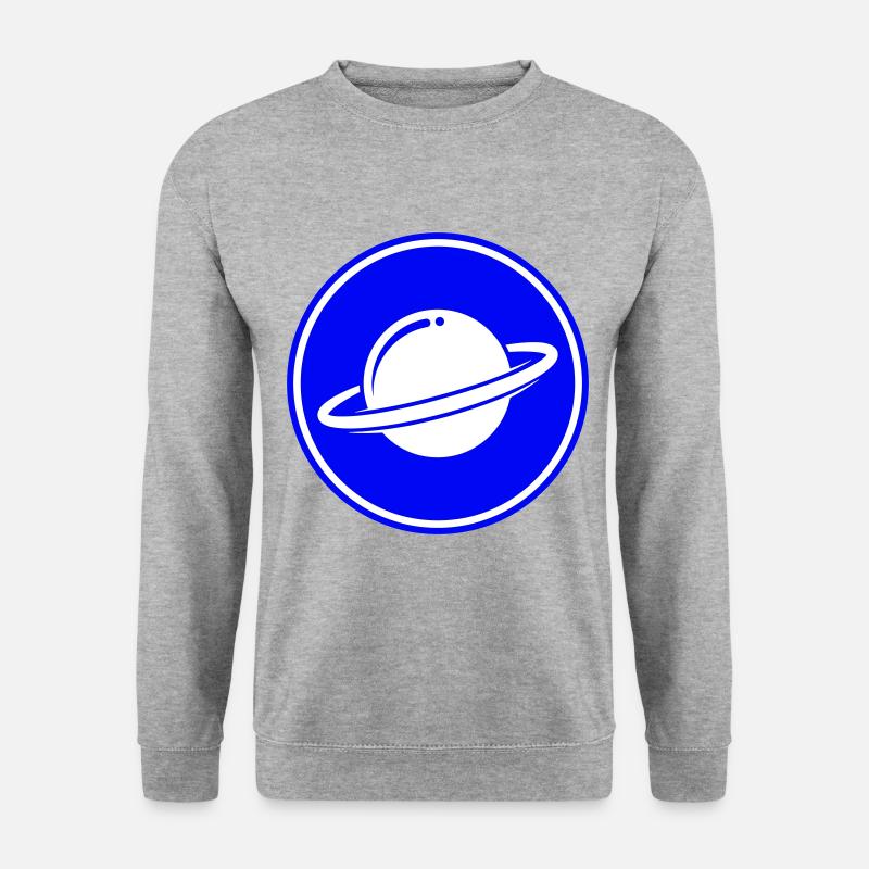 Saturn Icon symbol - Unisex Pullover - Weißgrau meliert