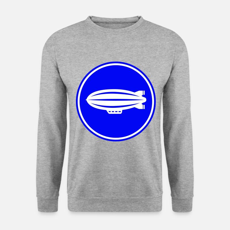 Zeppelin Icon Symbol - Unisex Pullover - Weißgrau meliert