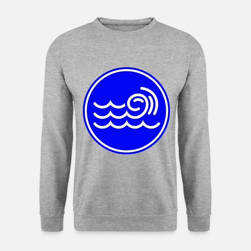 Welle icon symbol - Unisex Pullover - Weißgrau meliert