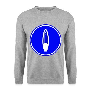 Surfboard icon icon - Unisex Sweatshirt - salt & pepper - Front - Alina (178cm) & Michal (187cm)