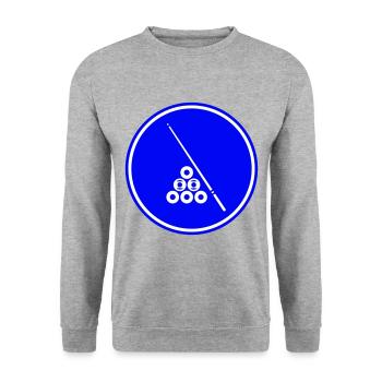 Billard symbol icon - Unisex Pullover - Weißgrau meliert - Vorne - Alina (178cm) & Michal (187cm)