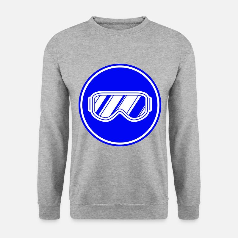 Skibrille icon - Unisex Pullover - Weißgrau meliert