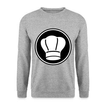 Symbole du chapeau de chef - Sweat-shirt Unisexe - gris chiné - Devant - Alina (178cm) & Michal (187cm)