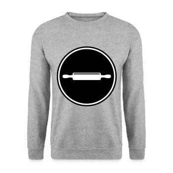 Kitchen roll rolling pin - Unisex Sweatshirt - salt & pepper - Front - Alina (178cm) & Michal (187cm)