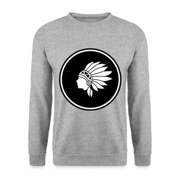 Indian head - Unisex Sweatshirt - salt & pepper - Front - Alina (178cm) & Michal (187cm)