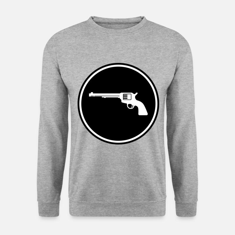 waffe pistole - Unisex Pullover - Weißgrau meliert