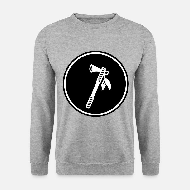 Axe Indian feather - Unisex Sweatshirt - salt & pepper