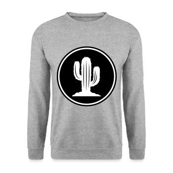 Cactus symbol - Unisex Sweatshirt - salt & pepper - Front - Alina (178cm) & Michal (187cm)